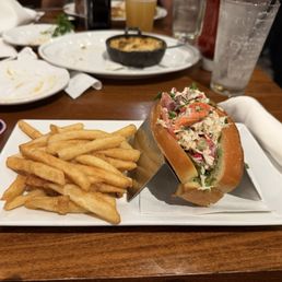 Lobster roll was really good, if not a little light in the lobster for $40. I liked that it didn't have too much mayo in it. Lobster roll was really good, if not a little light in the lobster for $40. I liked that it didn't have too much mayo in it.