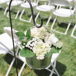 Just For You - Ceremony flowers for June wedding.  Photo courtesy of Lauren Fair Photography