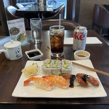 Sushi Ren - California Roll, two pieces of shrimp and two pieces of eel. - Japanese Near Me - New York, New York Sushi Ren - California Roll, two pieces of shrimp and two pieces of eel. - Japanese Near Me - New York, New York
