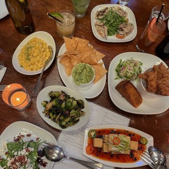 Mua - Beet Salad, Guacamole and Chips, Brussels Sprouts, Crispy Tofu, No Cheese "Mac n' Cheese", Shiitake Mushroom Crostini - Bars Near Me - Oakland, California
