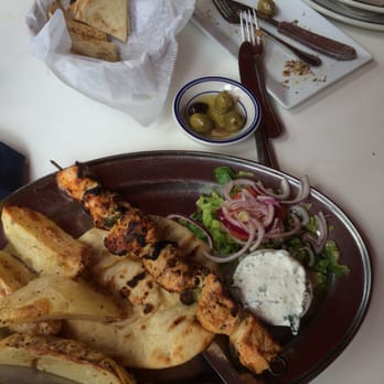 Pithari Taverna - Chicken kebab with amazing tzatziki - Greek Near Me - Highland Park, New Jersey Pithari Taverna - Chicken kebab with amazing tzatziki - Greek Near Me - Highland Park, New Jersey