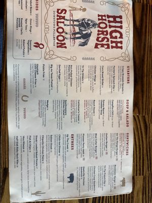Menu photo 1 High Horse Saloon Fullerton, CA Menu photo 1 High Horse Saloon Fullerton, CA