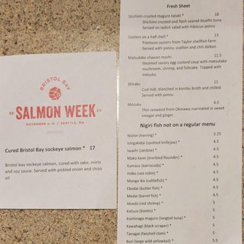 SanKai Sushi - Fresh sheet of the day - Sushi Bars Near Me - Edmonds, Washington SanKai Sushi - Fresh sheet of the day - Sushi Bars Near Me - Edmonds, Washington