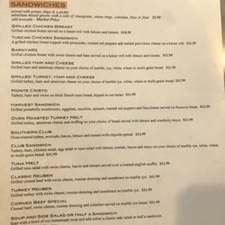 Pancake menu