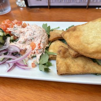 Denali Brewpub - Salmon dip appetizer with that amazing pita bread!! - New American Near Me - Talkeetna, Alaska