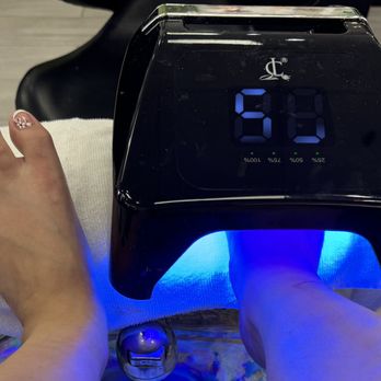 Nails By Kim - French tip with flower - Nail Salons Near Me - Ventura, California Nails By Kim - French tip with flower - Nail Salons Near Me - Ventura, California