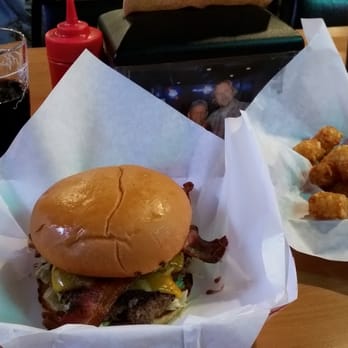 Maple and Motor - Bacon cheeseburger, tots and a St. Arnolds root beer! - Burgers Near Me - Dallas, Texas Maple and Motor - Bacon cheeseburger, tots and a St. Arnolds root beer! - Burgers Near Me - Dallas, Texas