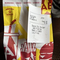 American Burgers - To go bag.