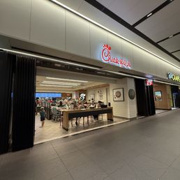 Exterior outside entrance of Chick-fil-A - New York, New York Exterior outside entrance of Chick-fil-A - New York, New York