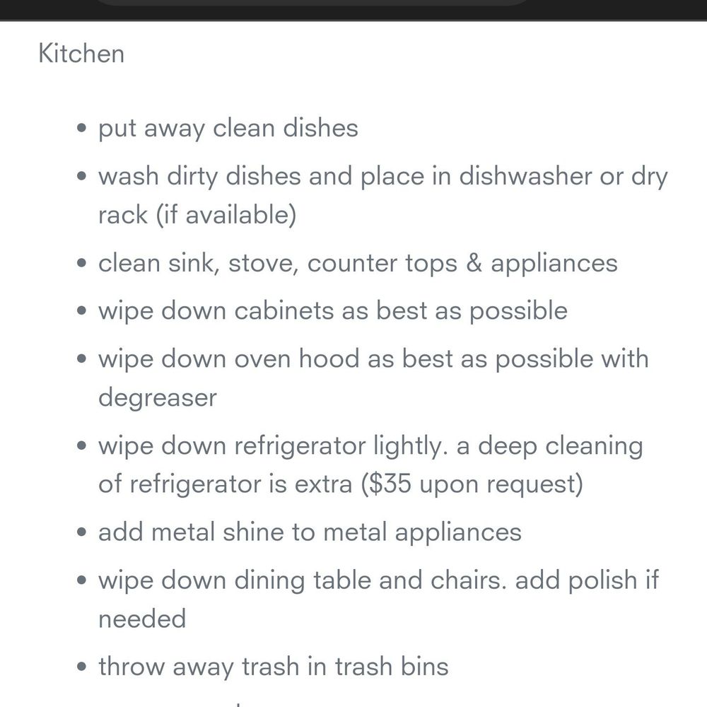 Neat Maids - List of services I was expecting for the cleaning that was not met. - Home Cleaning Near Me - Costa Mesa, California Neat Maids - List of services I was expecting for the cleaning that was not met. - Home Cleaning Near Me - Costa Mesa, California