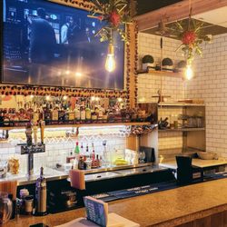 Cafe Vincenzo's - Upstairs bar and pizza oven