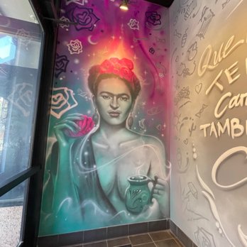 Con Azucar Cafe - Frida painting- loved! - Coffee & Tea Near Me - San Jose, California