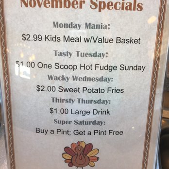 Culver's - November 2016 daily specials - Burgers Near Me - Lehi, Utah