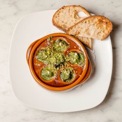 Aunt Bernie's Bar and Jardin - Escargot in garlic butter.