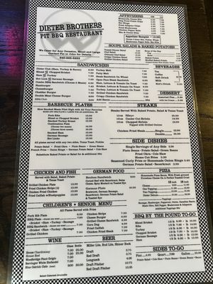 Menu photo 2 Dieter Brothers Restaurant Lindsay, TX Menu photo 2 Dieter Brothers Restaurant Lindsay, TX