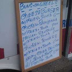 Buns On Wheels - Part of the menu