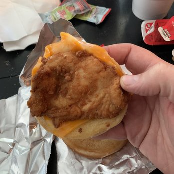 Chick-fil-A - That's half the size of a normal CFA sandwich - Fast Food Near Me - San Marcos, California Chick-fil-A - That's half the size of a normal CFA sandwich - Fast Food Near Me - San Marcos, California