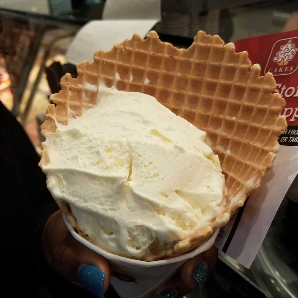 Cold Stone Creamery - Cake Batter in waffle cone - Ice Cream & Frozen Yogurt Near Me - Alpharetta, Georgia Cold Stone Creamery - Cake Batter in waffle cone - Ice Cream & Frozen Yogurt Near Me - Alpharetta, Georgia