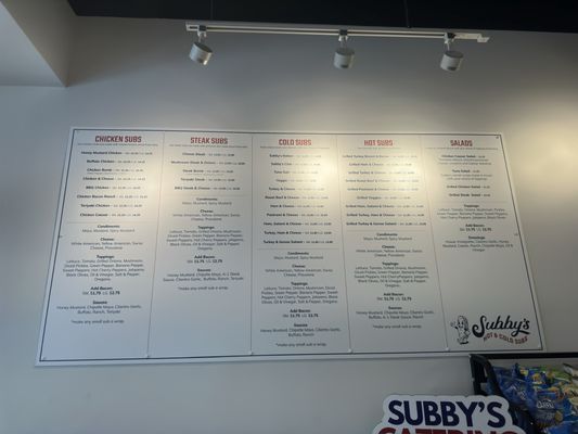 Menu photo 1 Subby's Miami, FL