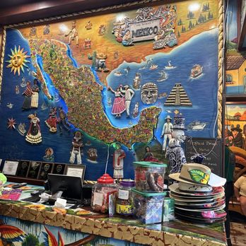 Fiesta Cancún Mexican Restaurant - Entryway just behind the register. Wall decor - Mexican Near Me - Altamonte Springs, Florida