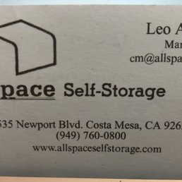 All Space Biz card