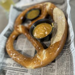 Stormhouse Brewing - Large Pretzel (the cheese is amazing and the mustard is tasty too)