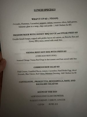 Menu photo 1 Off The Trail Cafe Falls Village, CT