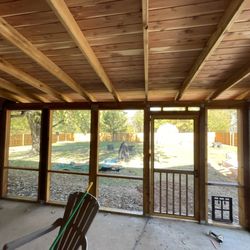 Ketcher Construction & Remodel - Custom enclosed cedar patio complete