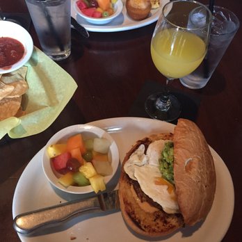 Madero 1899 - Breakfast Torta with a side of "fresh" fruit. Let's be honest, I'm just here for the bottomless mimosas - Mexican Near Me - Fullerton, California Madero 1899 - Breakfast Torta with a side of "fresh" fruit. Let's be honest, I'm just here for the bottomless mimosas - Mexican Near Me - Fullerton, California