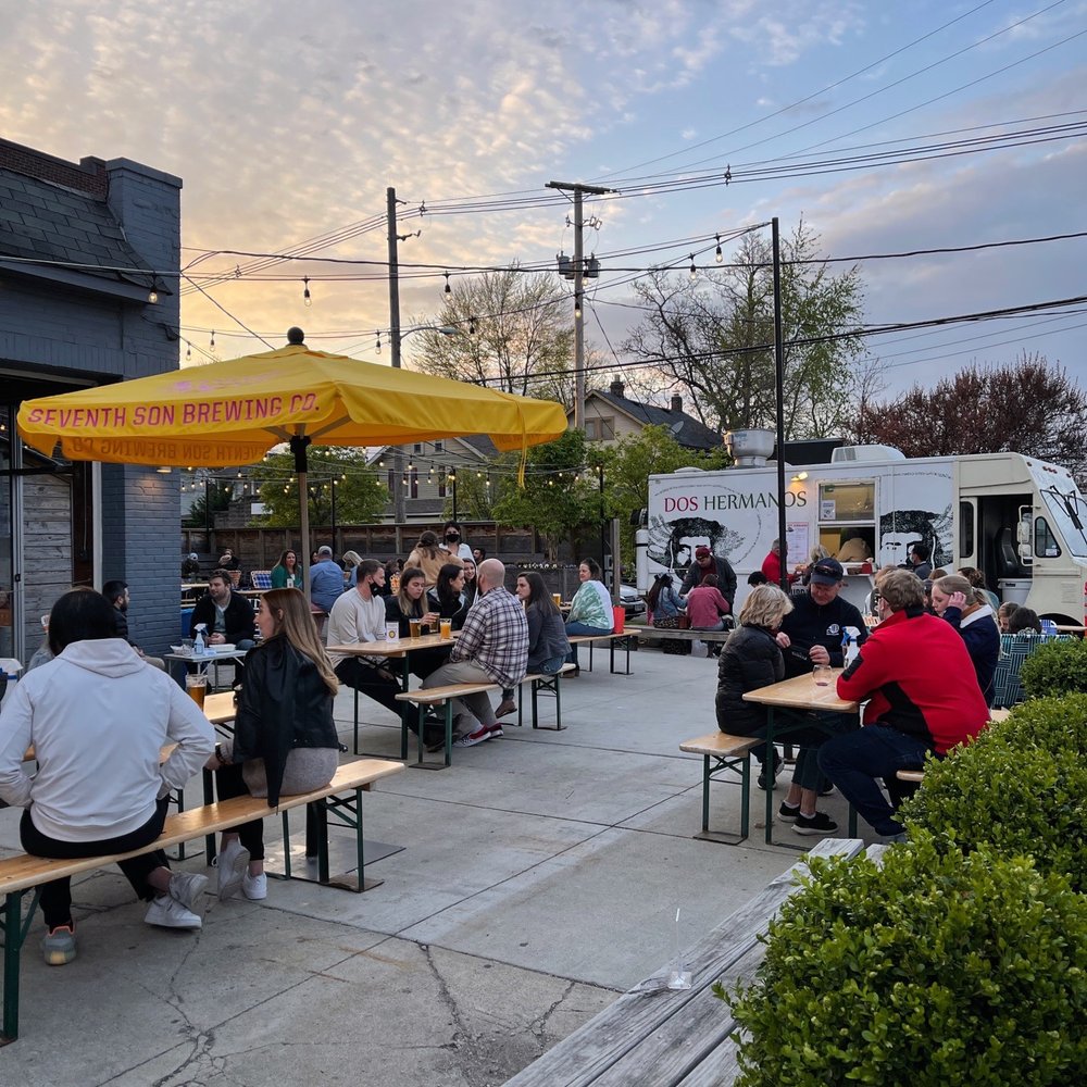 Seventh Son Brewing - a group of people sitting at picnic tables - Breweries Near Me - Columbus, Ohio Seventh Son Brewing - a group of people sitting at picnic tables - Breweries Near Me - Columbus, Ohio