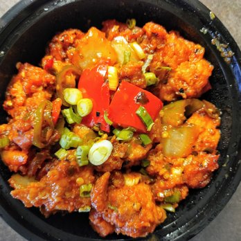 Mintt Indian Cuisine - Chilli Chicken appetizer. Ordered spicy level. A bit too tangy with colored peppers. Tasted alright. Dont believe I would order it again. - Indian Near Me - Pittsburgh, Pennsylvania Mintt Indian Cuisine - Chilli Chicken appetizer. Ordered spicy level. A bit too tangy with colored peppers. Tasted alright. Dont believe I would order it again. - Indian Near Me - Pittsburgh, Pennsylvania
