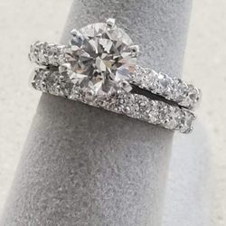 Cook's Mfg Jewelers - A stunning diamond engagement and wedding band set