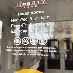 Liberty Bank - The course of service. I made a mistake thinking it was Thursday when it was actually only Wednesday!