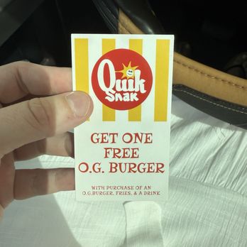 Quik Snak - Burger coupon - Burgers Near Me - Vero Beach, Florida Quik Snak - Burger coupon - Burgers Near Me - Vero Beach, Florida