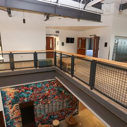 Eugene Family YMCA - The second floor houses the Yoga Studio and the Movement Studio and has a great view of the donor wall!