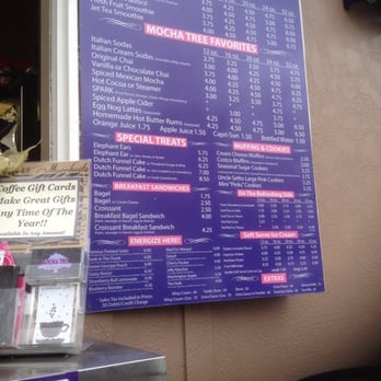 Mocha Tree - A pretty extensive menu, as you can see - Coffee & Tea Near Me - Yakima, Washington