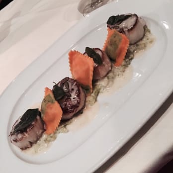 La Ferme - Seared Scallops and Cauliflower Purée - French Near Me - Chevy Chase, Maryland La Ferme - Seared Scallops and Cauliflower Purée - French Near Me - Chevy Chase, Maryland