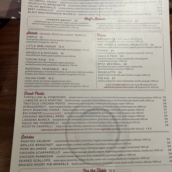 North Italia - Menu - Italian Near Me - San Diego, California North Italia - Menu - Italian Near Me - San Diego, California
