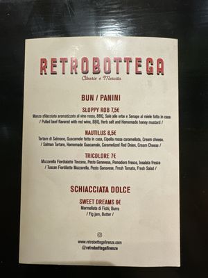 Menu photo 2 Retrobottega Florence, FI Menu photo 2 Retrobottega Florence, FI