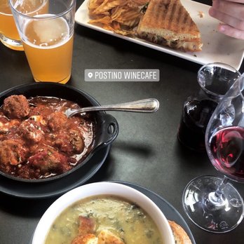 Postino South Tempe - Meatballs, soup, and panini sandwich-- so yummy! - Wine Bars Near Me - Tempe, Arizona Postino South Tempe - Meatballs, soup, and panini sandwich-- so yummy! - Wine Bars Near Me - Tempe, Arizona