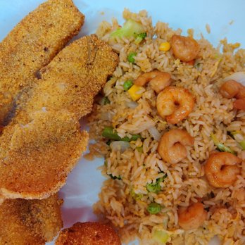 Wings 101 - Tilapia with ship fried rice - Salad Near Me - Atlanta, Georgia Wings 101 - Tilapia with ship fried rice - Salad Near Me - Atlanta, Georgia