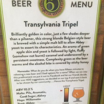 West Sixth Brewing - The beer info on the one I've ordered - Breweries Near Me - Lexington, Kentucky West Sixth Brewing - The beer info on the one I've ordered - Breweries Near Me - Lexington, Kentucky