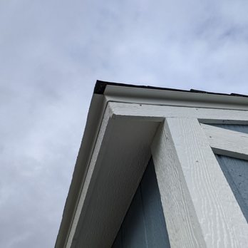 Tuff Shed Los Angeles - I'm no roofer, but this flashing looks like it's backwards? It's actually tearing at the corner on the other side. - Building Supplies Near Me - Arleta, California Tuff Shed Los Angeles - I'm no roofer, but this flashing looks like it's backwards? It's actually tearing at the corner on the other side. - Building Supplies Near Me - Arleta, California