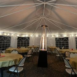 Outdoor event nice and cozy during colder weather!
