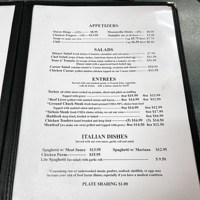 Menu photo 2 Lucky Loggers Restaurant Saco, ME