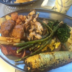 Brazzas & Grill - Mixed grill. We had chips with two types of salsa and rice and beans too. I think you can get salad instead of the rice & beans.