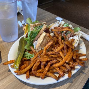 Jines Restaurant - Turkey club with sweet potato fries - Greek Near Me - Rochester, New York Jines Restaurant - Turkey club with sweet potato fries - Greek Near Me - Rochester, New York