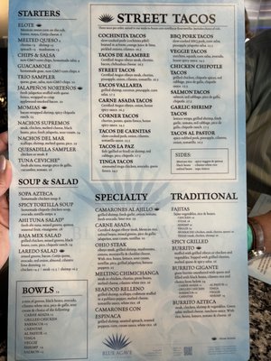 Menu photo 4 Blue Agave Cleveland, OH