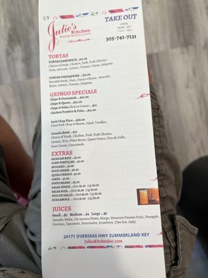 Menu photo 4 Julie’s Kitchen Summerland Key, FL Menu photo 4 Julie’s Kitchen Summerland Key, FL
