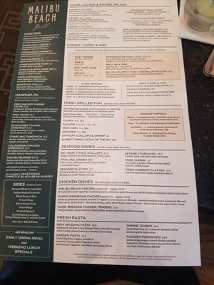Menu photo 2 Malibu Beach Grill Port Orange, FL Menu photo 2 Malibu Beach Grill Port Orange, FL
